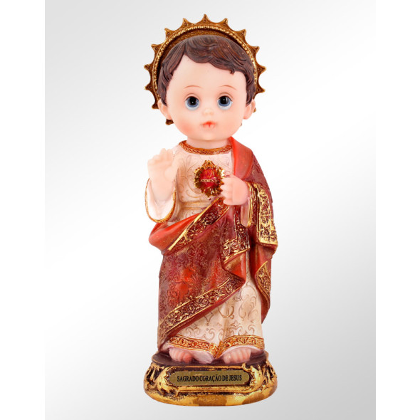 Imagem Sagrado Coração de Jesus Infantil em Resina 20 cm - Código 49049