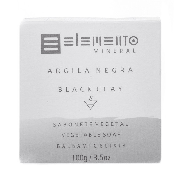 Sabonete de Argila Vegano Elemento Mineral Negra Natural 100g