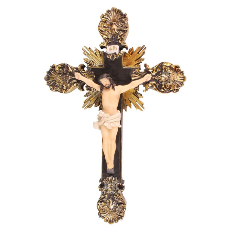 Imagem Jesus Crucificado em Resina 38,5 cm