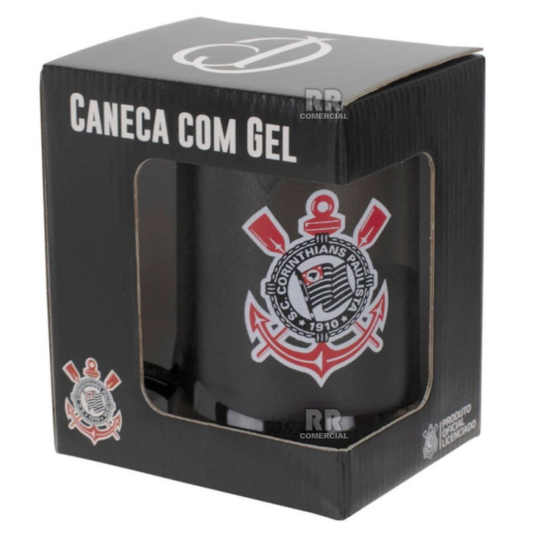 Caneca do Corinthians com Gel Isolante Térmico 400 ml