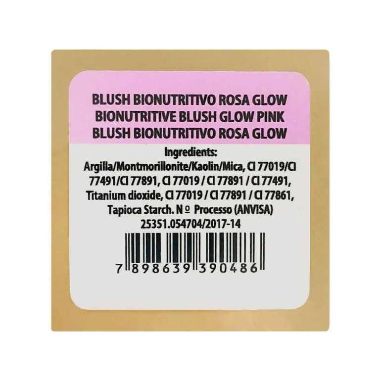 Blush Facial Natural Bioart  Bionutritivo 4g Rosa Glow