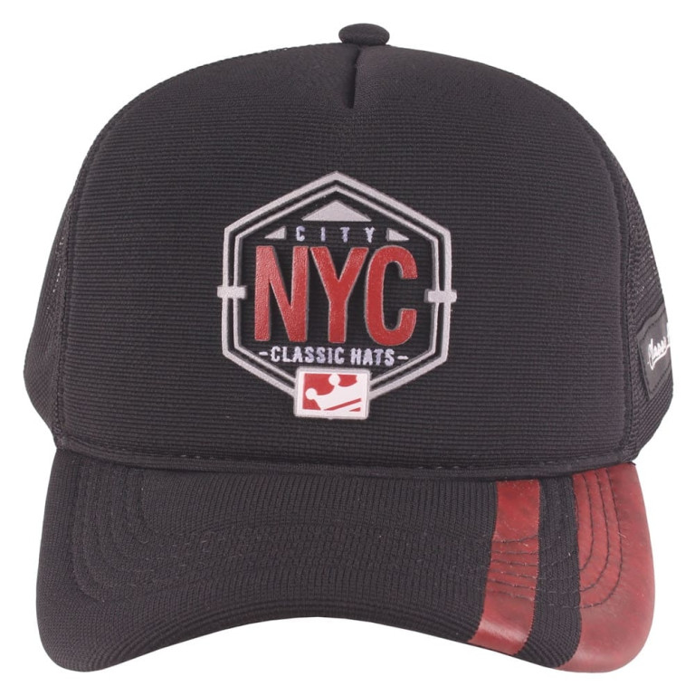 Boné Aba Curva Snapback Truker Classic Hats NYC Preto