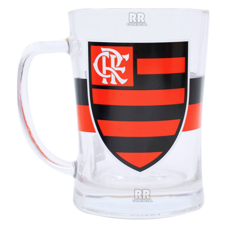 Caneca do Flamengo de Vidro Grosso 650 ml 1