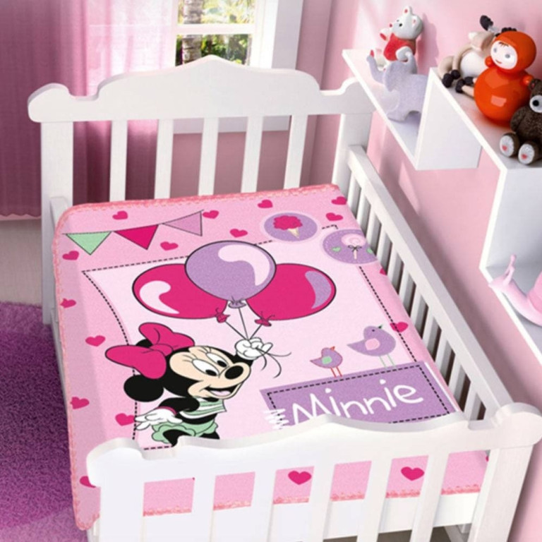 Cobertor Bebê Jolitex Disney Minnie Festa 90 cm x 1,10 m 2