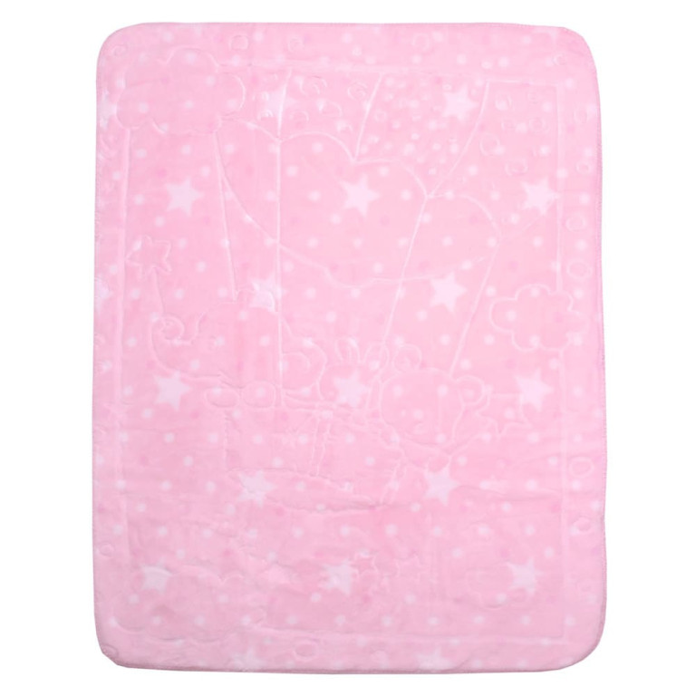Cobertor Bebê Jolitex Dupla Face Super Soft Rosa 80 cm x 1,10 m