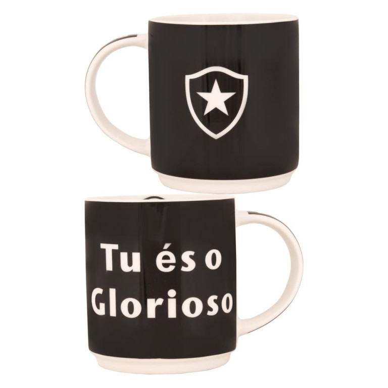 Conjunto com 2 Canecas de Porcelana do Botafogo