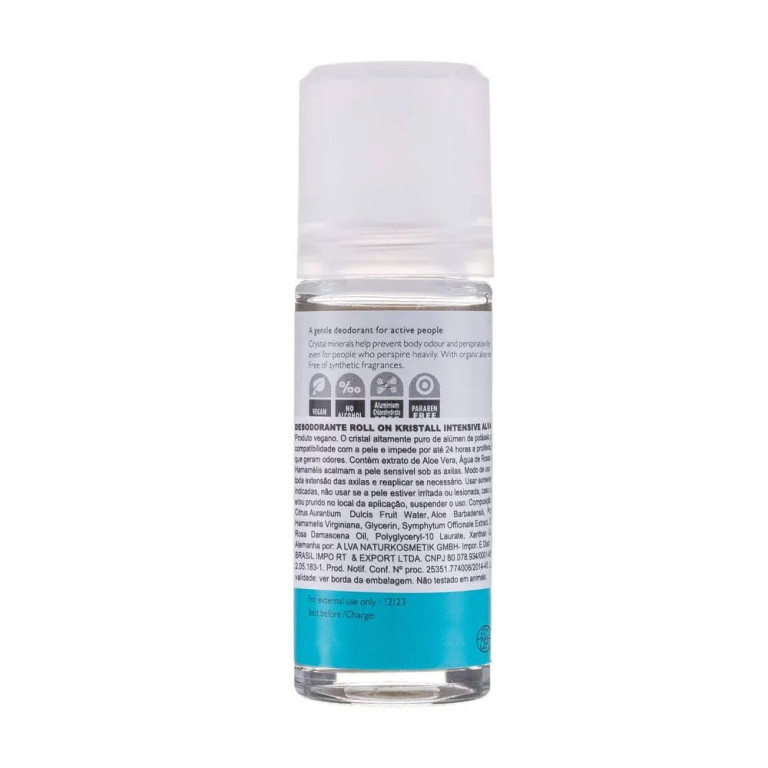 Desodorante Roll-on Vegano Orgânico Alva Intensive Kristall 50ml