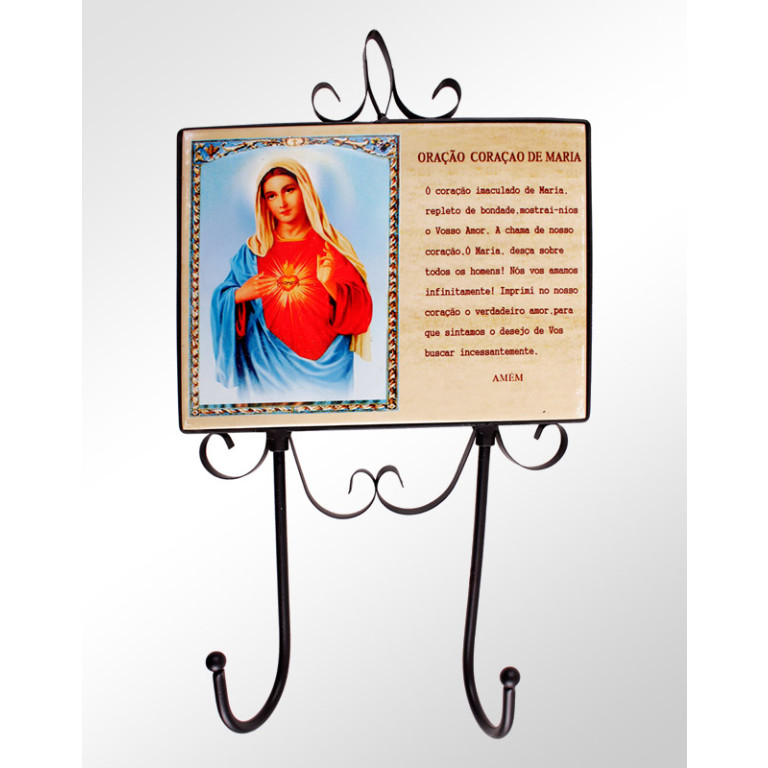 Enfeite Coração de Maria em Porcelana 36 cm - Código 49139