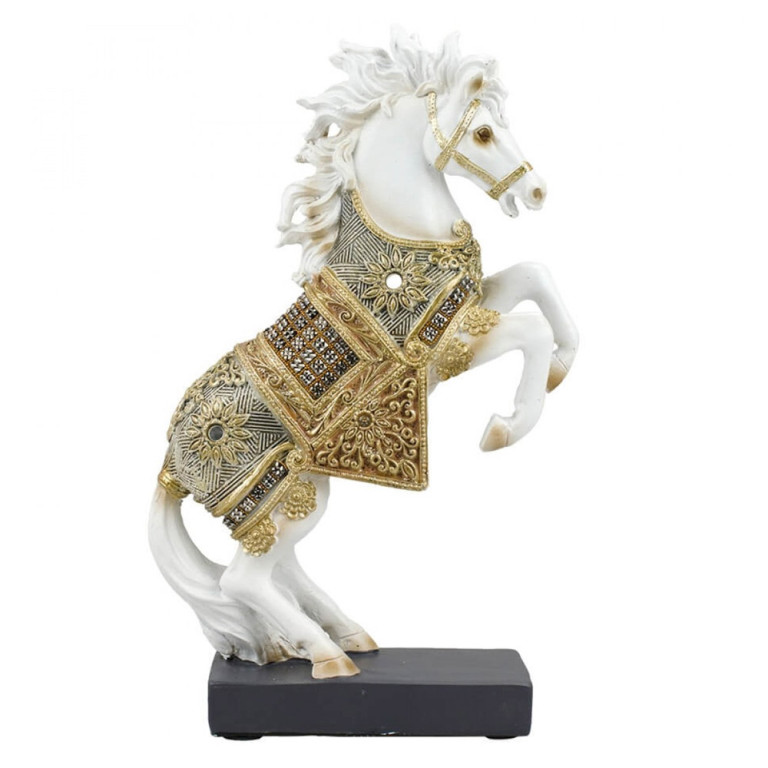 Estatueta Cavalo Branco em Resina 22,5 cm 1