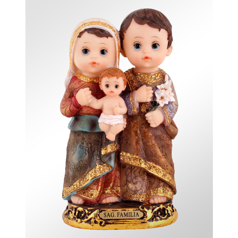 Imagem Sagrada Família Infantil em Resina 20,5 cm - Código 48946