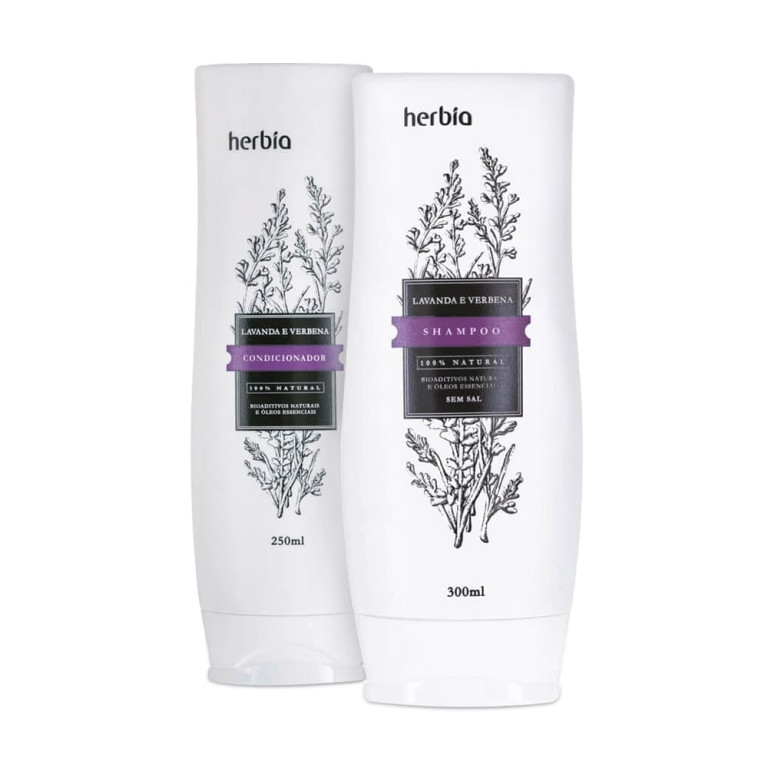 Kit Shampoo + Condicionador Natural Herbia Lavanda e Verbena