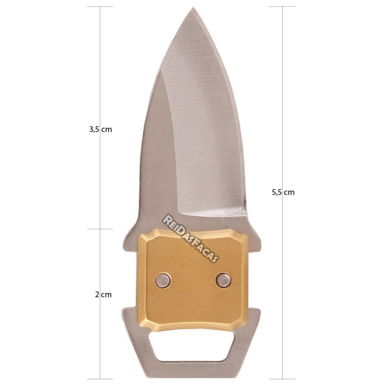 Mini Canivete de Pescoço Dourado HZ-06-1068