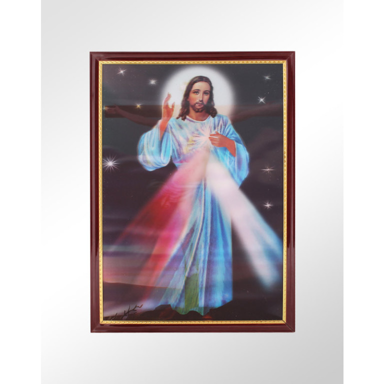 Quadro Decorativo Jesus 3D Muda a Imagem 25 X 35 cm