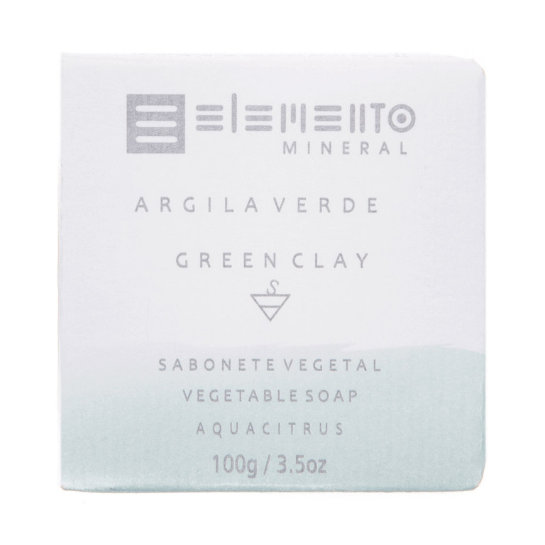 Sabonete Argila Vegano Natural Elemento Mineral Verde  100g