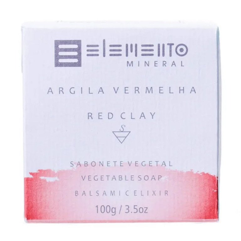 Sabonete Argila Vegano Natural Elemento Mineral Vermelha 100g 1