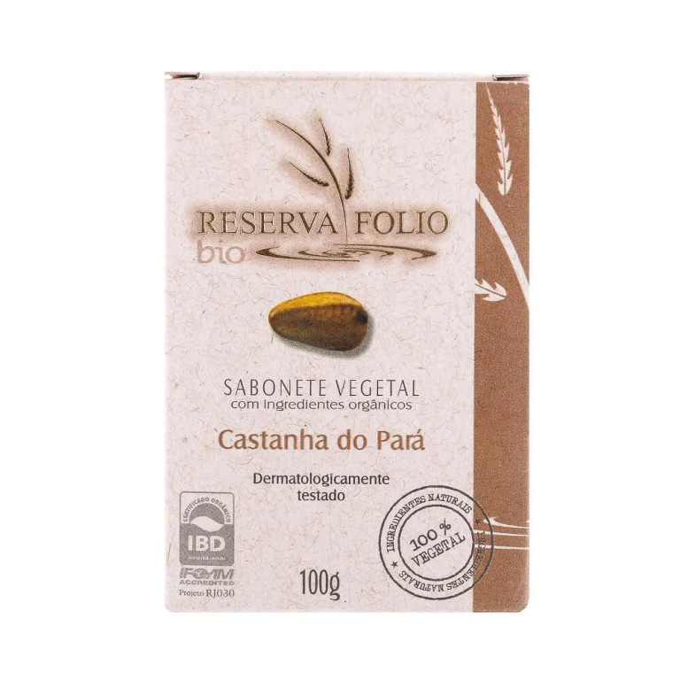 Sabonete Vegetal Orgânico Reserva Folio Castanha do Pará 100g