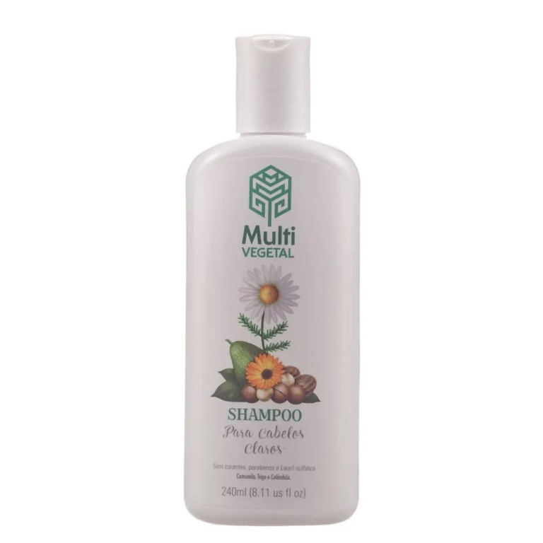 Shampoo Natural Multi Vegetal Camomila, Trigo e Calêndula 240ml