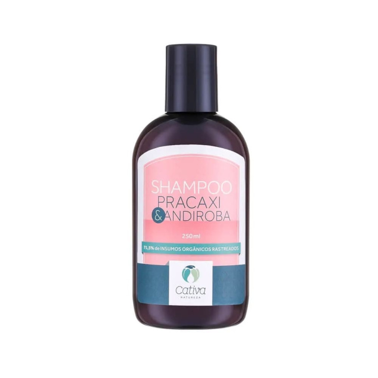 Shampoo Vegano Natural Cativa Natureza de Pracaxi e Andiroba 250ml
