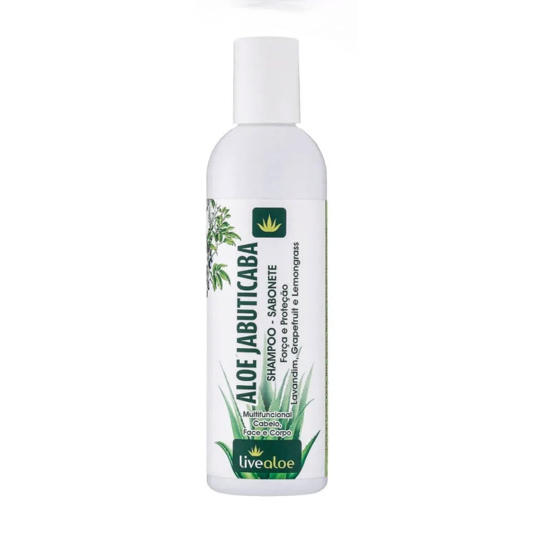 ShampooSabonete Multifuncional Vegano Natural Livealoe Aloe Jabuticaba 240ml 