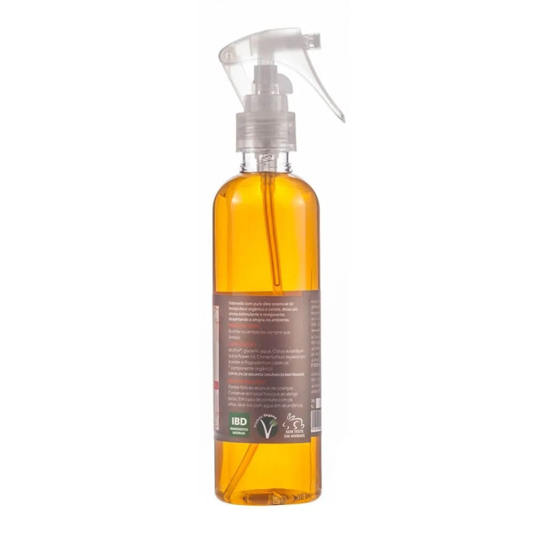 Spray para Ambiente Vegano Natural Cativa Natureza Laranja com Canela 240ml 