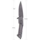 Canivete Tático Militar Cinza HC-002 2