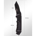 Canivete Tático Total Black D036 3