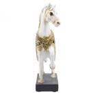 Estatueta Cavalo Branco em Resina 19 cm 2