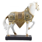 Estatueta Cavalo Branco em Resina 19 cm 3